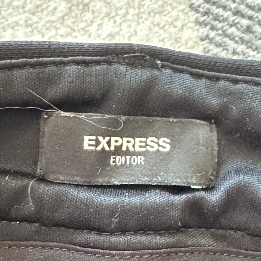 Express Editor Skinny Black Dress Pants - Classic Tailored Fit - Picture 3 of 7